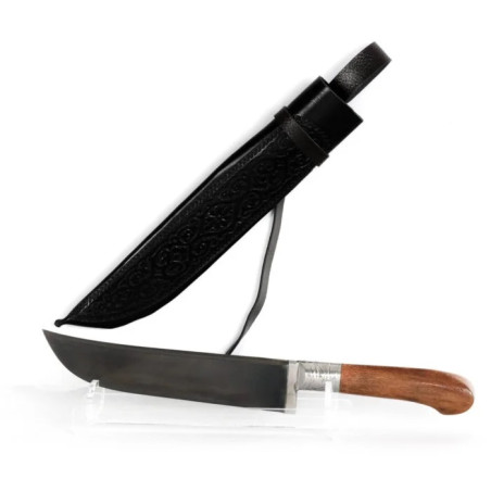 Traditional Carbon Steel Pchak Knife – Wooden Grip