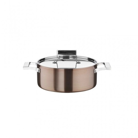 Кастрюля полувысокая с крышкой Pinti1929 Century – Half-Deep Trimetal